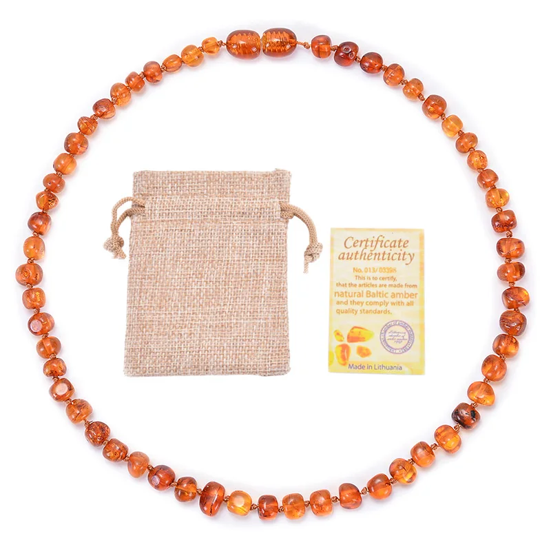 Collana Di Ambra Per Dentizione Baltica Naturale Al 2024 Per Bambini Collana Di Ambra Fatta A Mano Con Perline Di Ambra Irregolari Originali