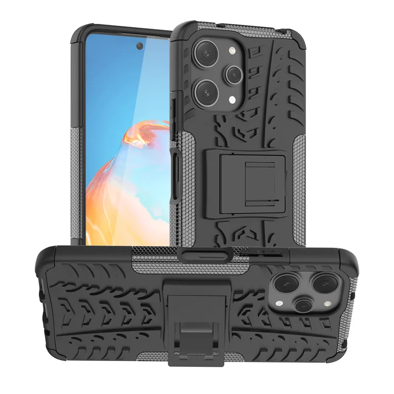 Per Xiaomi Redmi 12 Custodia Xiaomi Redmi 12 4G Cover Holder Armor Bumper Shield Custodie Protettive Per Xiaomi Redmi 12 Funda