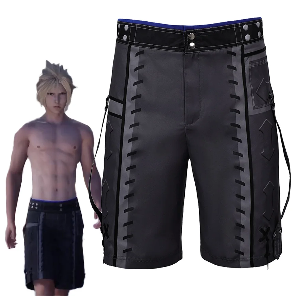 Cloud Cosplay Men Beach Shorts Costume Anime Ff7 Rebirth Game Final Cosplay Fantasy Vii Pantaloni Corti Costume Abiti Di Halloween