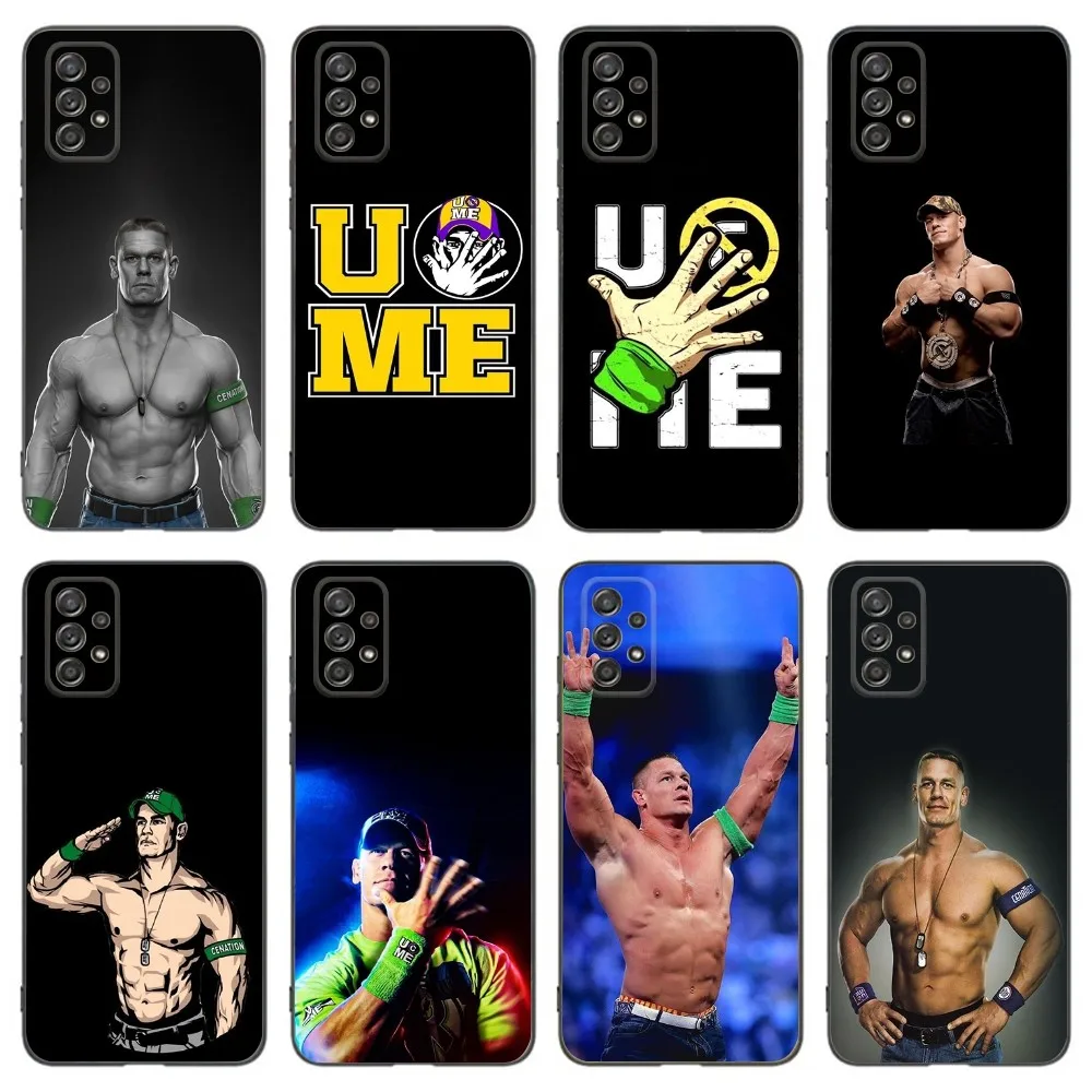 Custodia Per Telefono J-John C-Cena Per Samsung Galaxy A13,A21S,A22,A31,A32,A52,A53,A71,A80,A91 Cover Morbida Nera Per Telefono