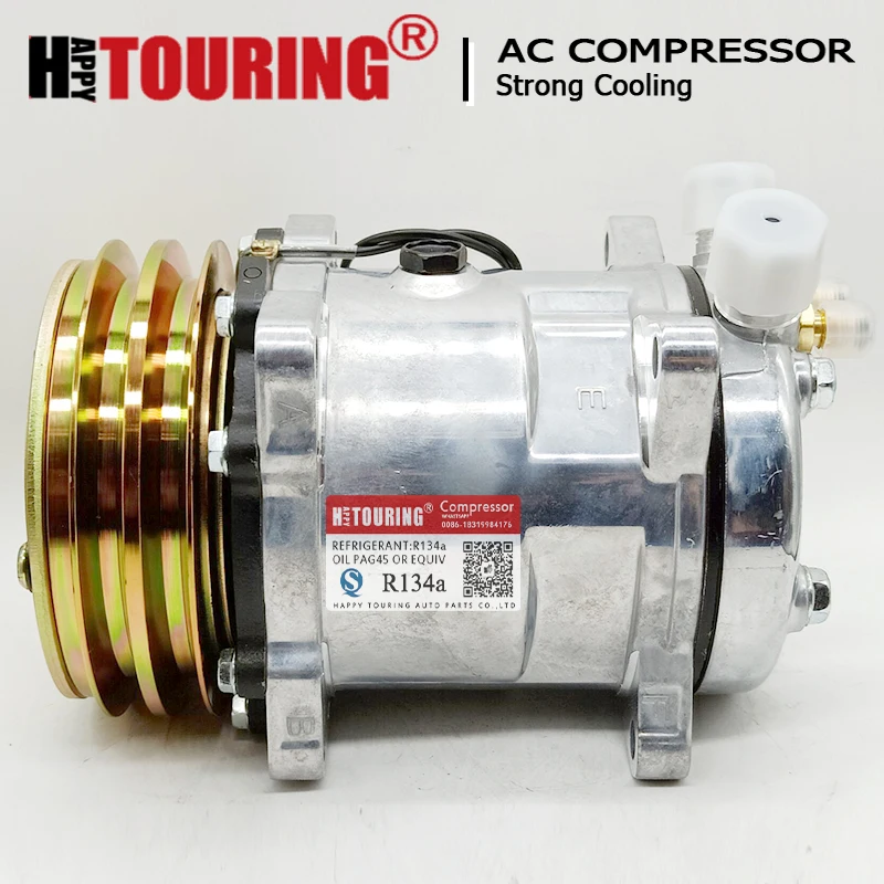Per Sanden Sd508 Sanden 508 Compressore 2 Scanalature 12V / 24V Trattore Escavatore Camion Per Impieghi Gravosi