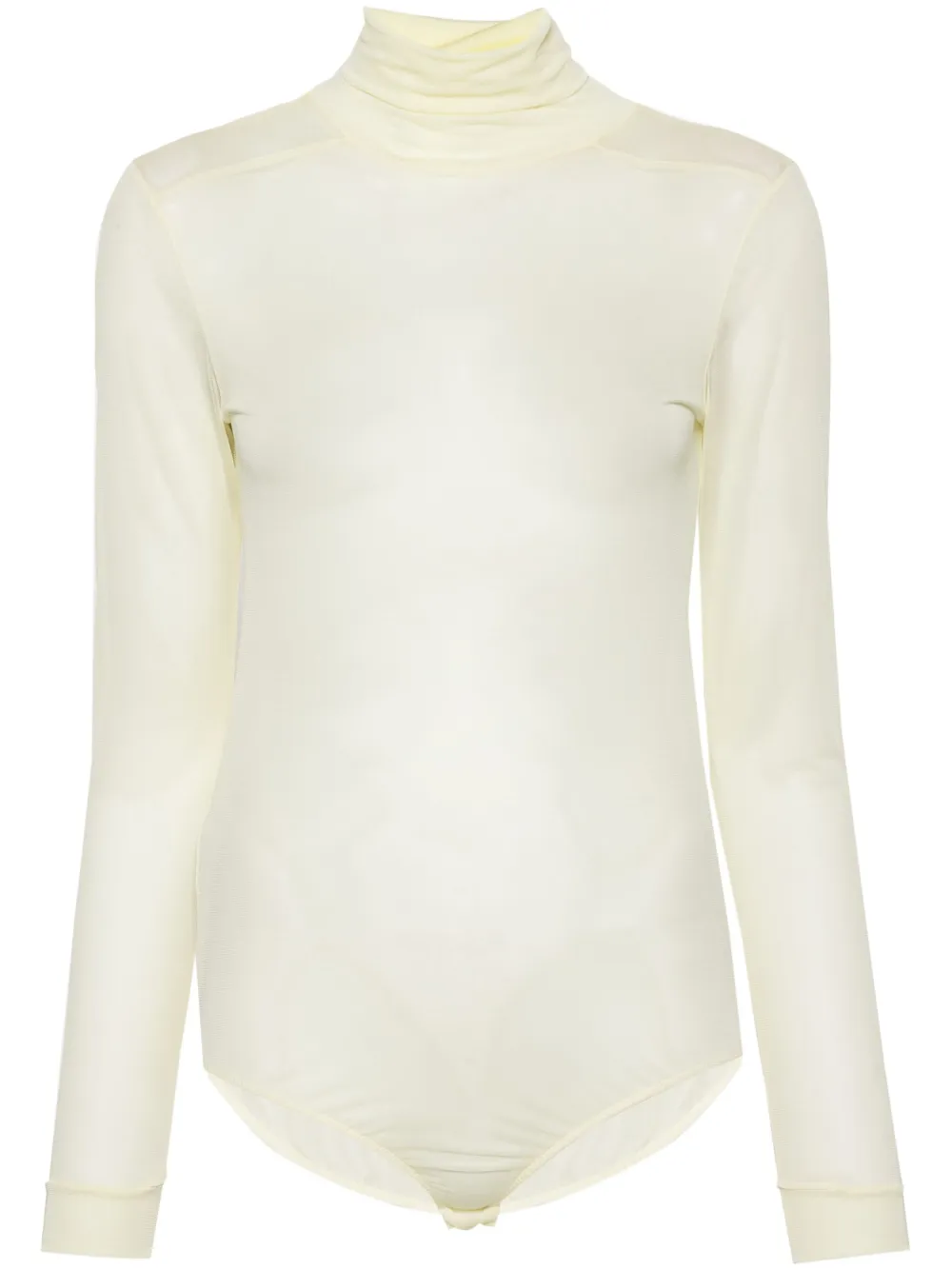 Maison Margiela Transparenter Body mit Ziernähten - Gelb