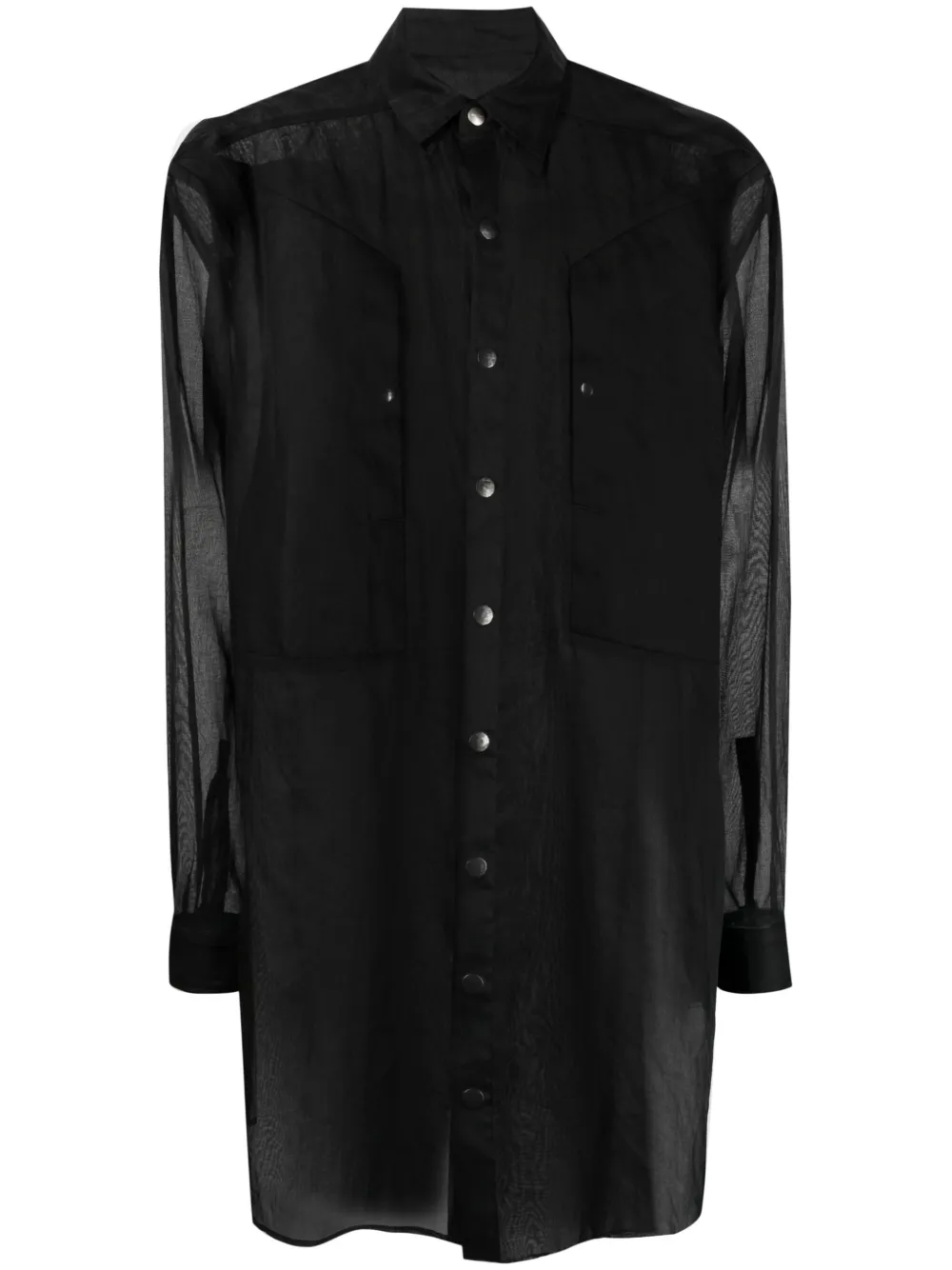 Rick Owens Jumbo Fogpocket Hemd - Schwarz