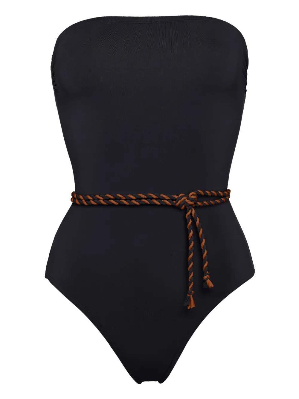 ERES Majorette Bustier-Badeanzug mit Bindegürtel - Schwarz