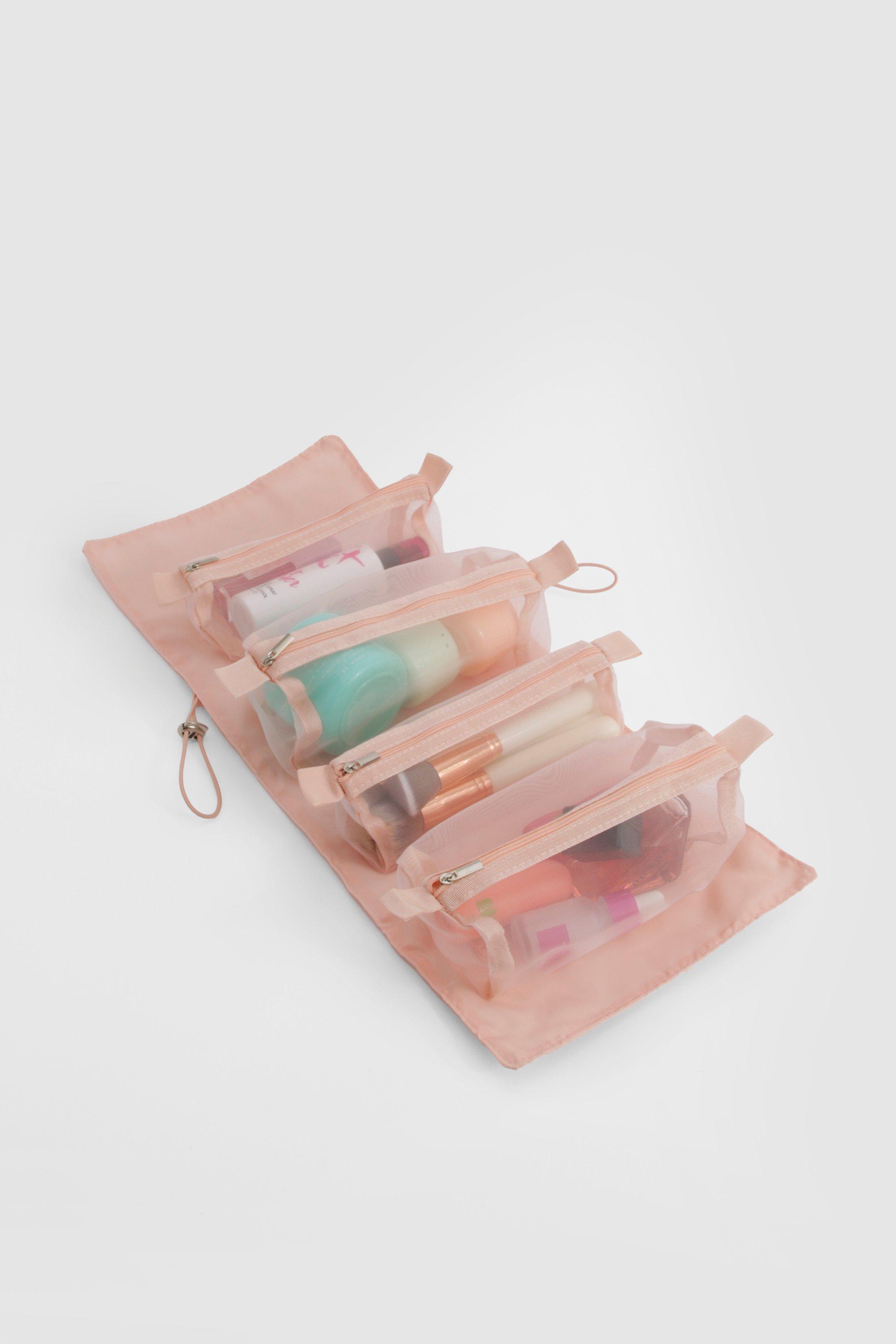 Foldable Travel Cosmetic & Makeup Organiser, Pink