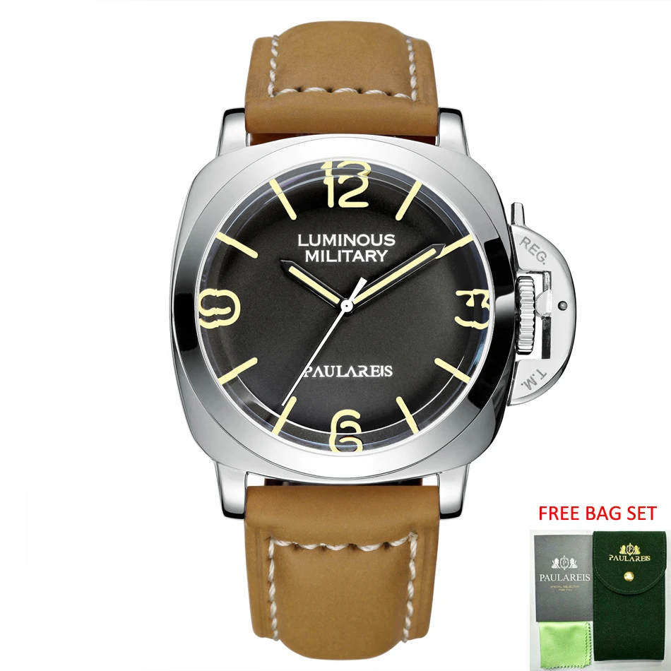Orologi Automatici Per Uomo Meccanico Self Wind Vera Pelle Marrone Giallo Verde Lusso Oro Rosa Militare Reloj Hombre Baratos