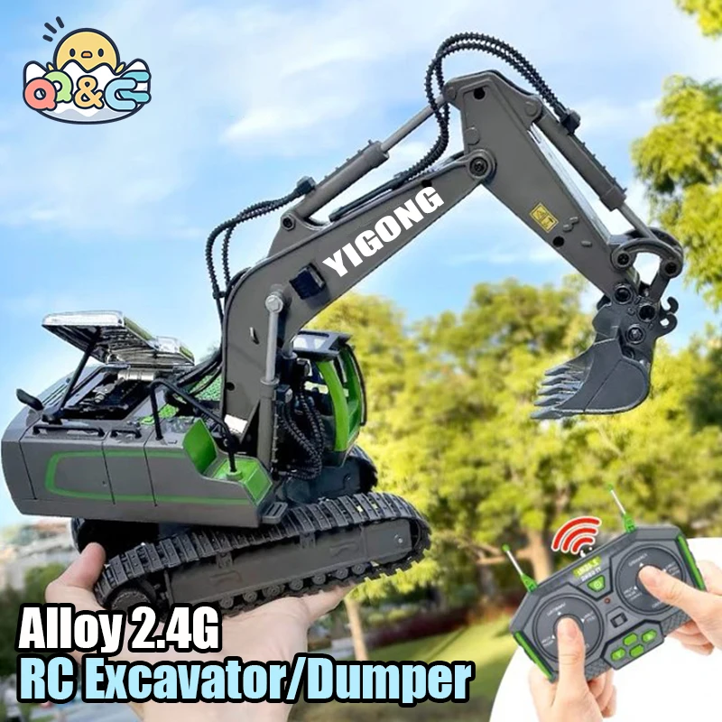 1/20 Rc Truck Toys For Kids 11Ch Rc Escavatore Bulldozer Dumper Cars Camion Veicolo Da Costruzione Elettrico Crawler Toys For Boys