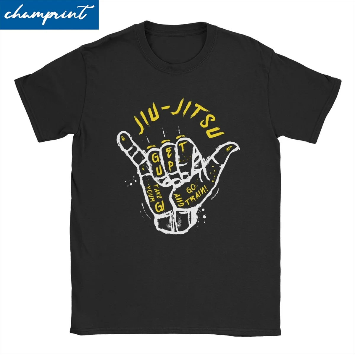 Gesture Jiu-Jitsu Go Train 2 Brazilian Jiu Jitsu Bjj Funny T-Shirt Uomo Cotton Tees Magliette A Maniche Corte Plus Size Top