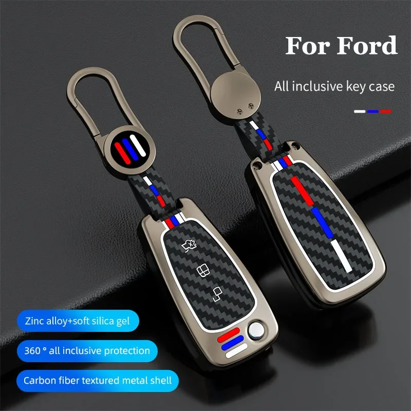 Funda De Aleaciacia Para Llave Remota De Coche, Llavero Personalizado Para Ford Ranger C-Max, S-Max, Focus, Galaxy