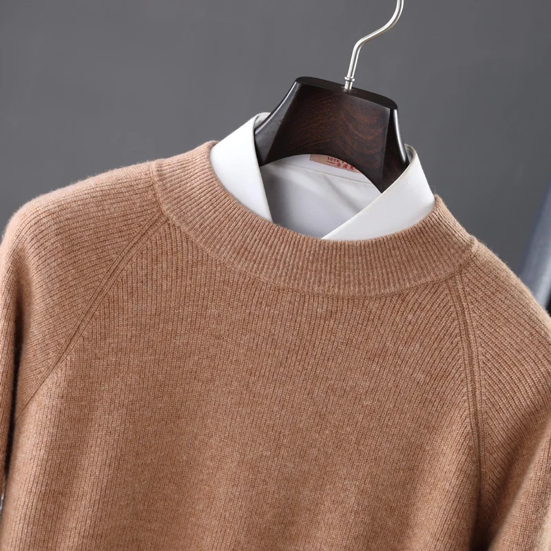 Pullover Lavorato A Maglia In Pura Lana 100% Uomo Oneck Maglioni Morbidi Caldi Più Spessi Invernali Vestiti Di Lana Maschili Maglioni 3 Colori