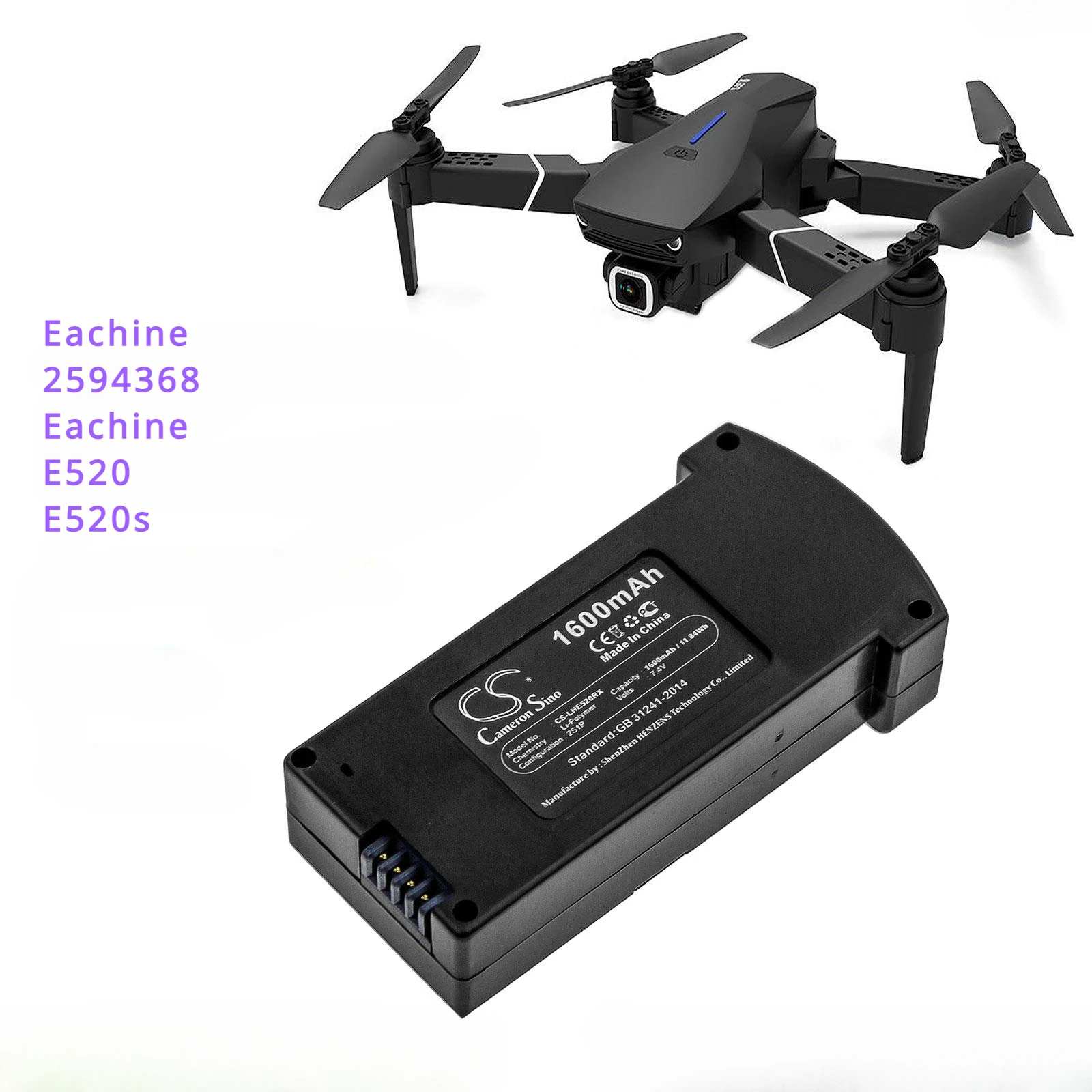 Batteria Per Droni Da 1600Mah Per Eachine E520, E520S