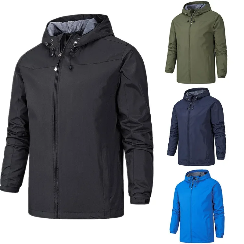 Oba Men'S (North + Face) Trench Da Uomo Personalizzato Primaverile E Autunnale Antivento Impermeabile Casual Con Cappuccio Sottile Cappotto