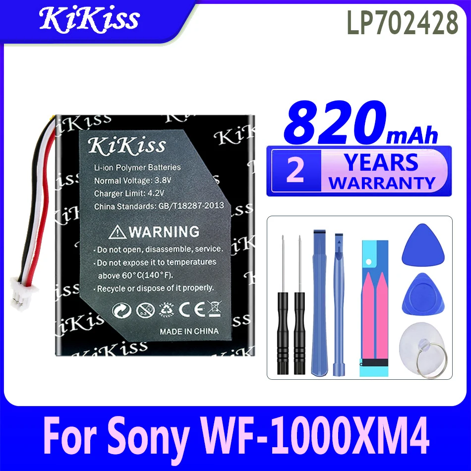 820Mah Kikiss Potente Batteria Lp702428 (Wf-1000Xm4) Per Sony Wf-1000Xm4 Custodia Di Ricarica Bateria