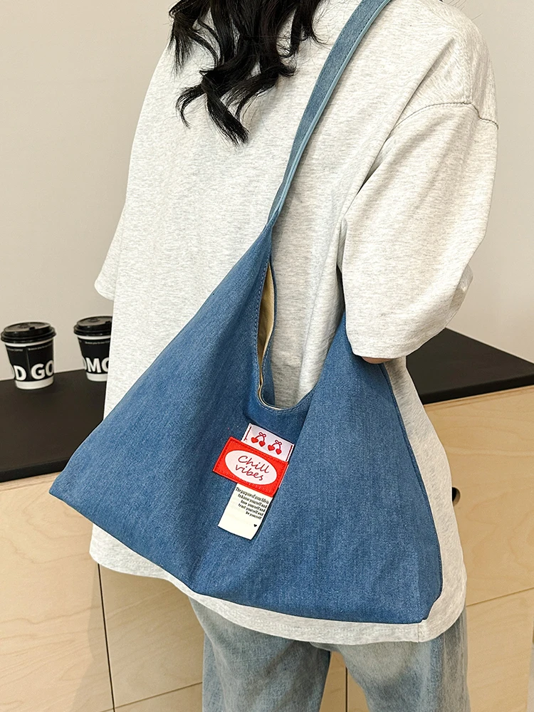Borse E Borsette Grandi In Denim Alla Moda Borse A Tracolla Da Donna Nuovi Jeans Hobos Borsa Da Viaggio Da Donna Di Alta Qualità