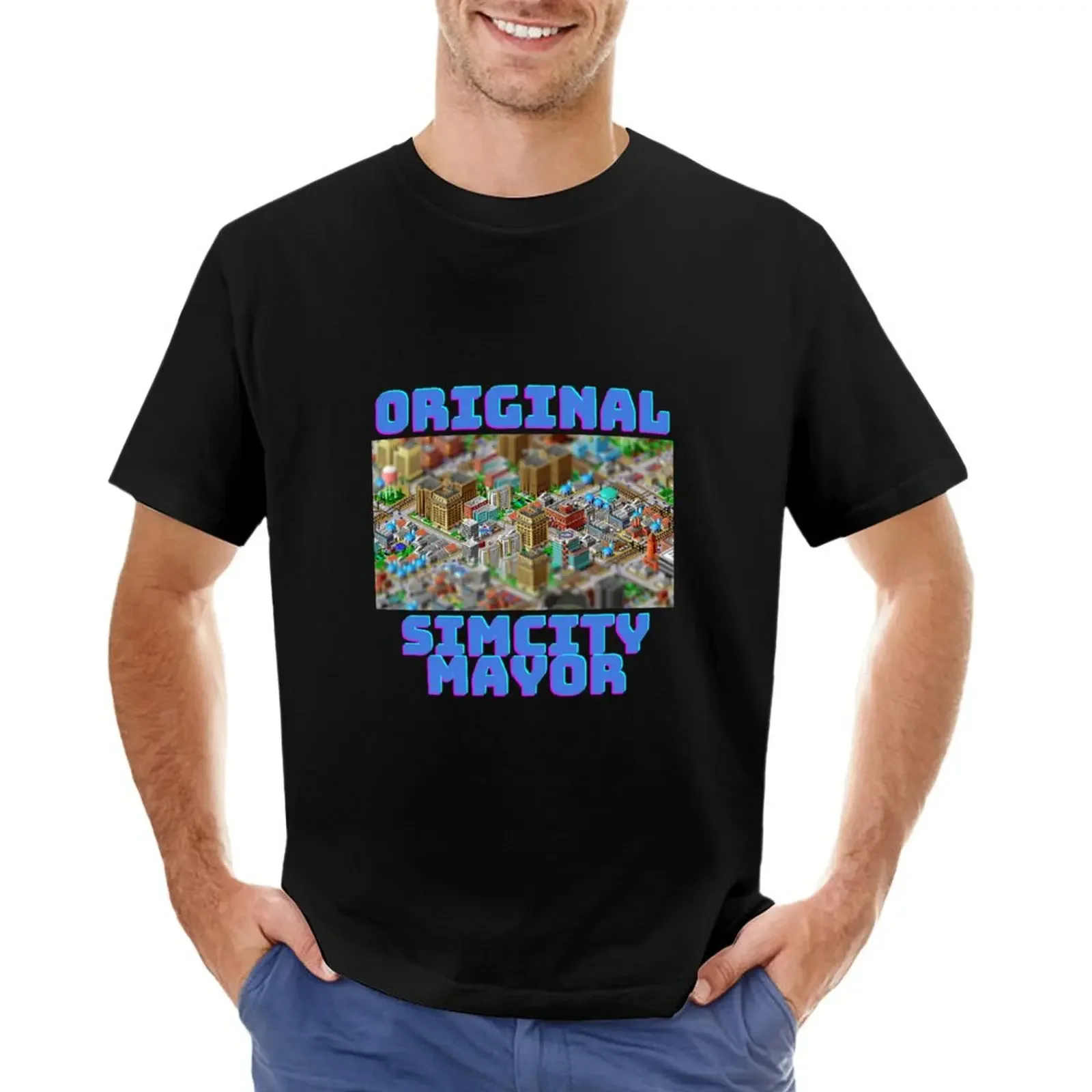 Originale Simcity Mayor - Maxis City Builder Simulazione Sim City Retro Pc Gamer Design T-Shirt