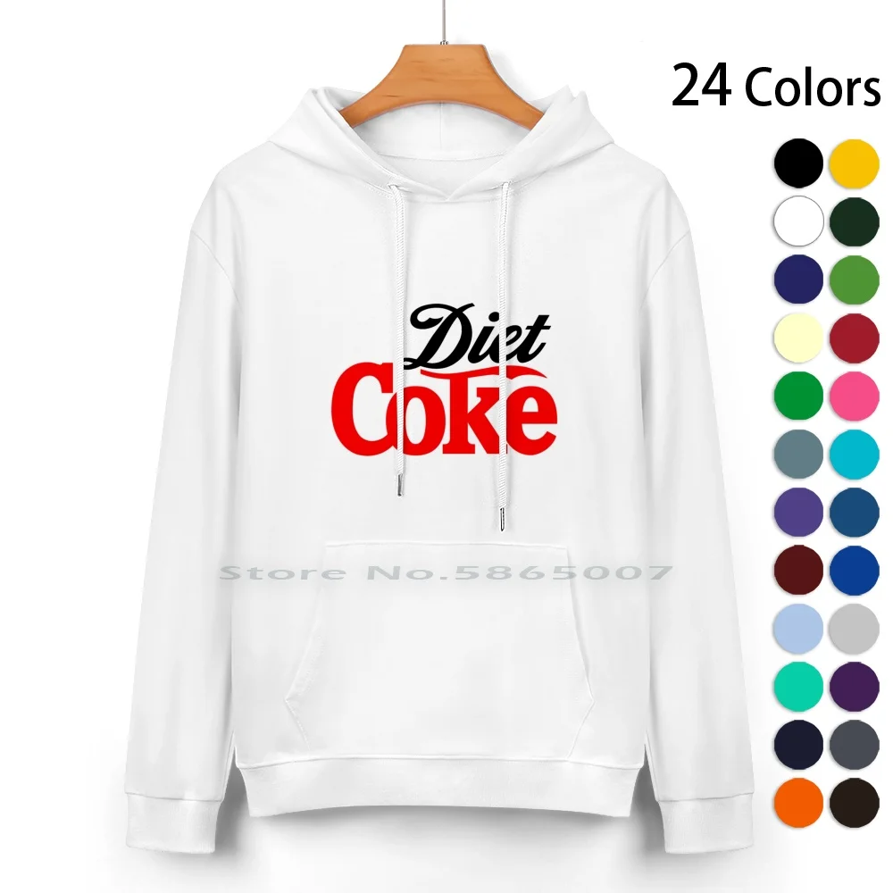 Diet Coke Logo Felpa Con Cappuccio In Puro Cotone Maglione 24 Colori Cola Diet Coke Logo Drink Can Fanta Sprite 100% Cotone Con Cappuccio