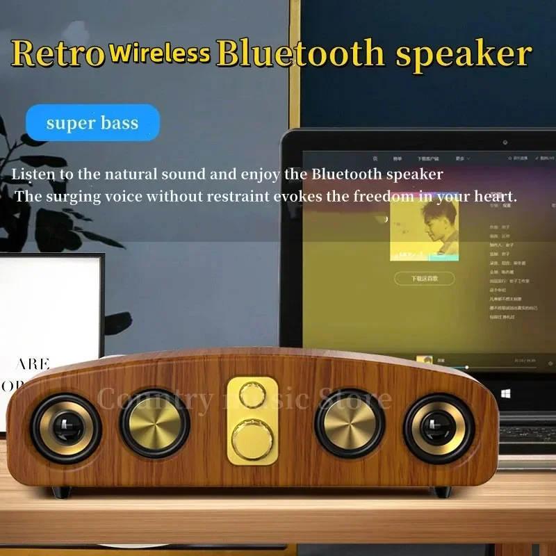 Wireles Altoparlanti Bluetooth Home Subwoofer Sound Box Portatile Sound-Bar Sound Blaster Caixa De Som Retro Computer Desktop Game