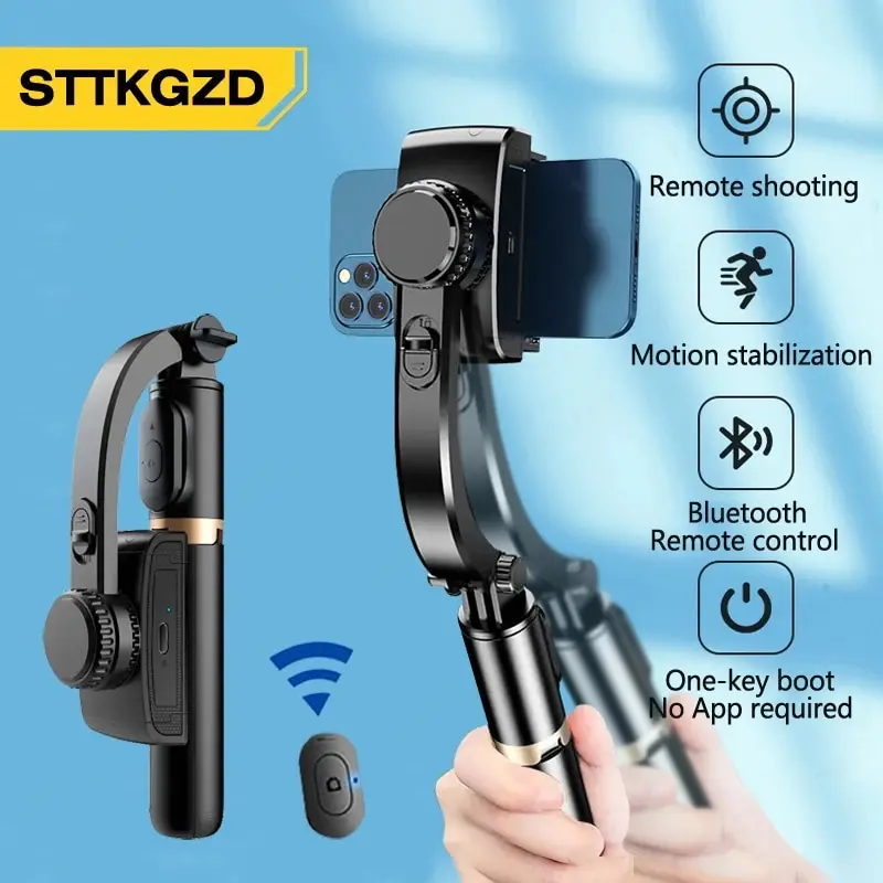 Palmare Gimbal Stabilisateur Estabilizador Selfie Stick Smartphone Action Kameralar Bluetooth Treppiede Per Trasmissione In Diretta Tiktok