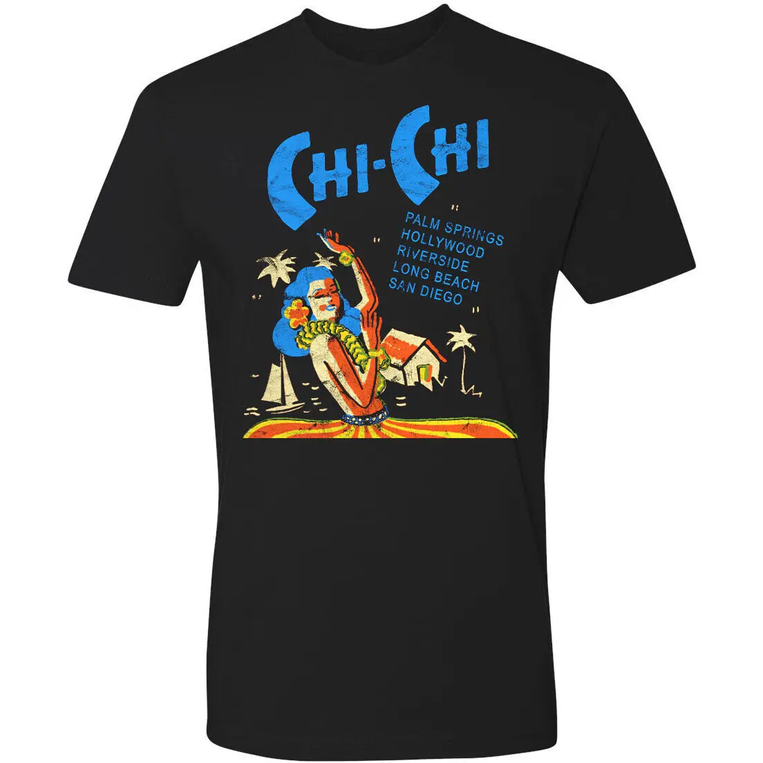Ristorante Tiki Bar T Shirt Tee Retro Hula Rum Mug Chi Chi Club Ca