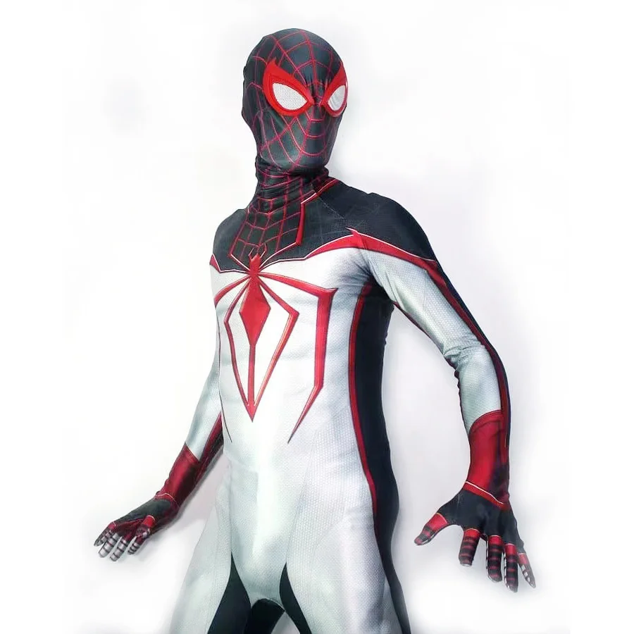Ps5 Spiderman Insonniac Miles Morales Track Suit Costume Cosplay Superhero Zentai Suits Spandex Body Costume Di Halloween Adulto
