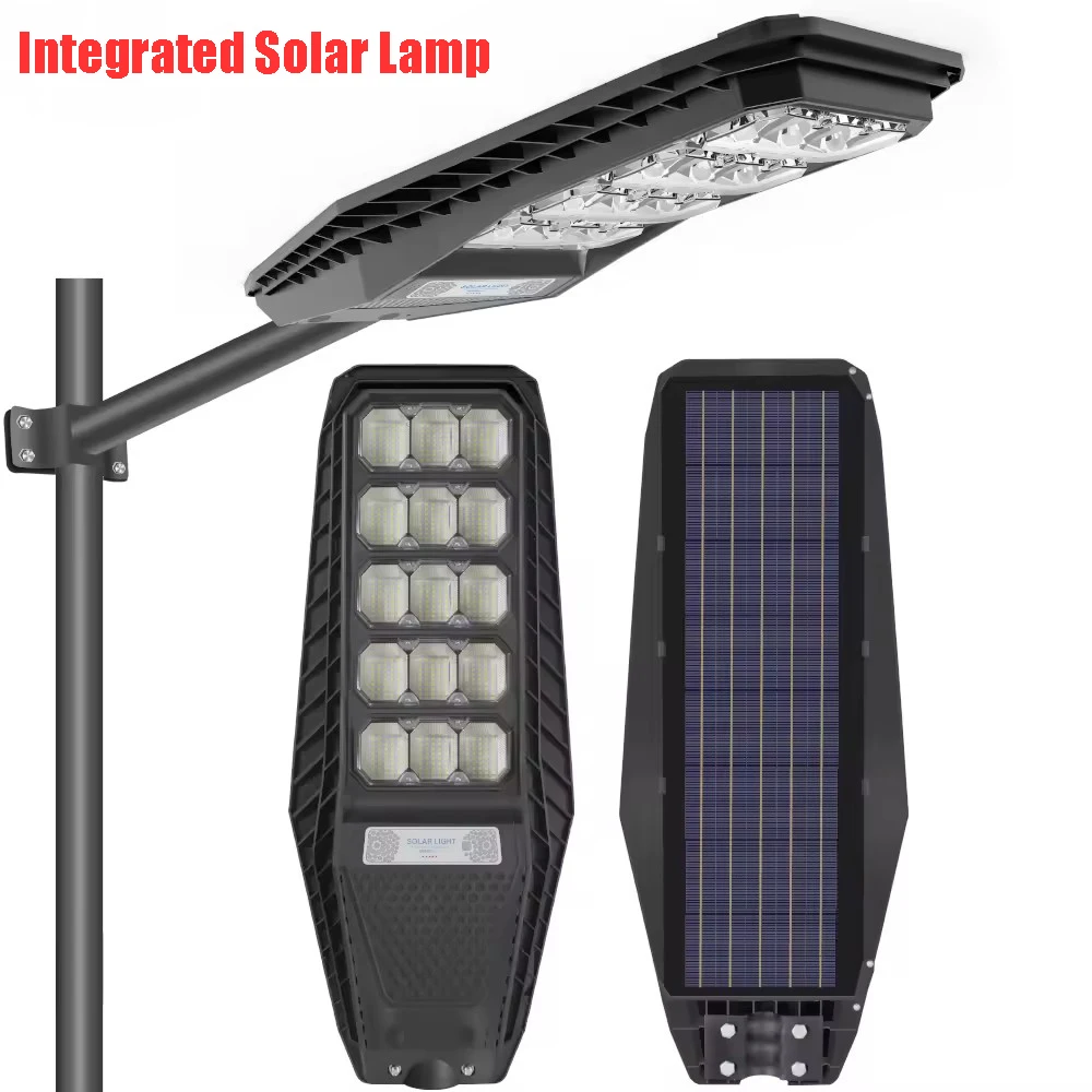 Illuminazione Esterna Impermeabile Tutto In Una Lampada Solare Integrata 100W 200W 300W Lampioni Solari A Led Con Sensori Radar