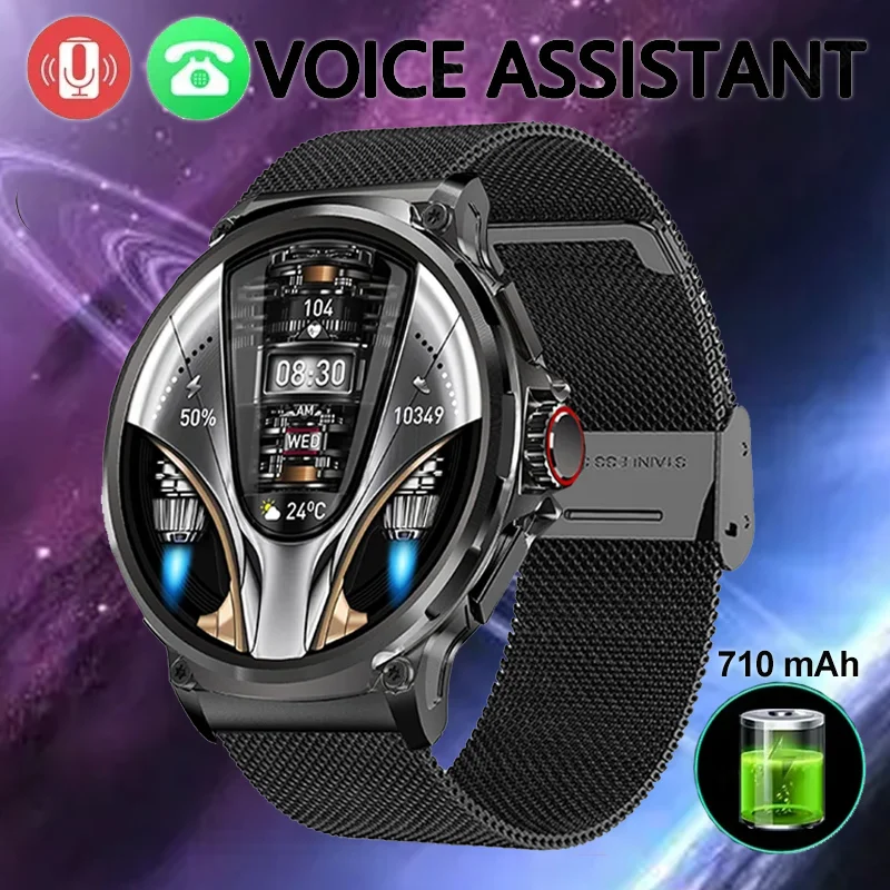 Nuovo Smartwatch Da Uomo Hd Bluetooth Call 1.85 "Display Smartwatch Men 710 Mah Large Battery 400 + Dial Smartwatch Per Huawei Xiaomi