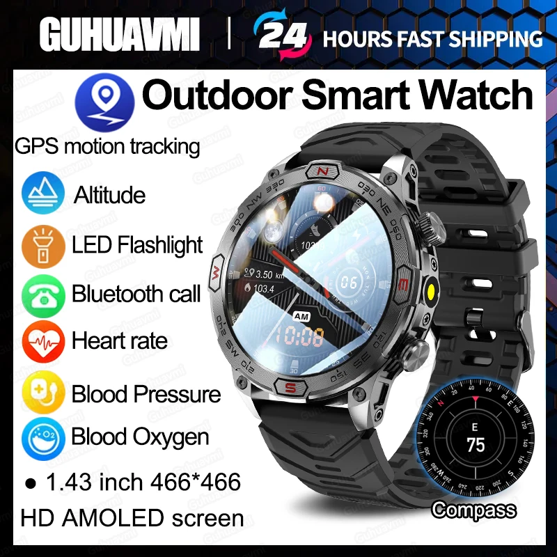 Nuovo Originale Ultra Smartwatch 1.43 "Schermo Amoled Aod Outdoor Smartwatch Bluetooth Call Orologio Intelligente Da Uomo Elettronico Per Huawei