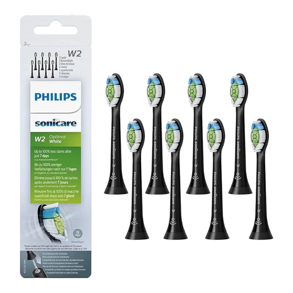 Philips Sonicare Headoptimal Whitening White Brushsync Heads (Compatibile Con Tutte Le Maniglie Philips Sonicare), Confezione Da 8