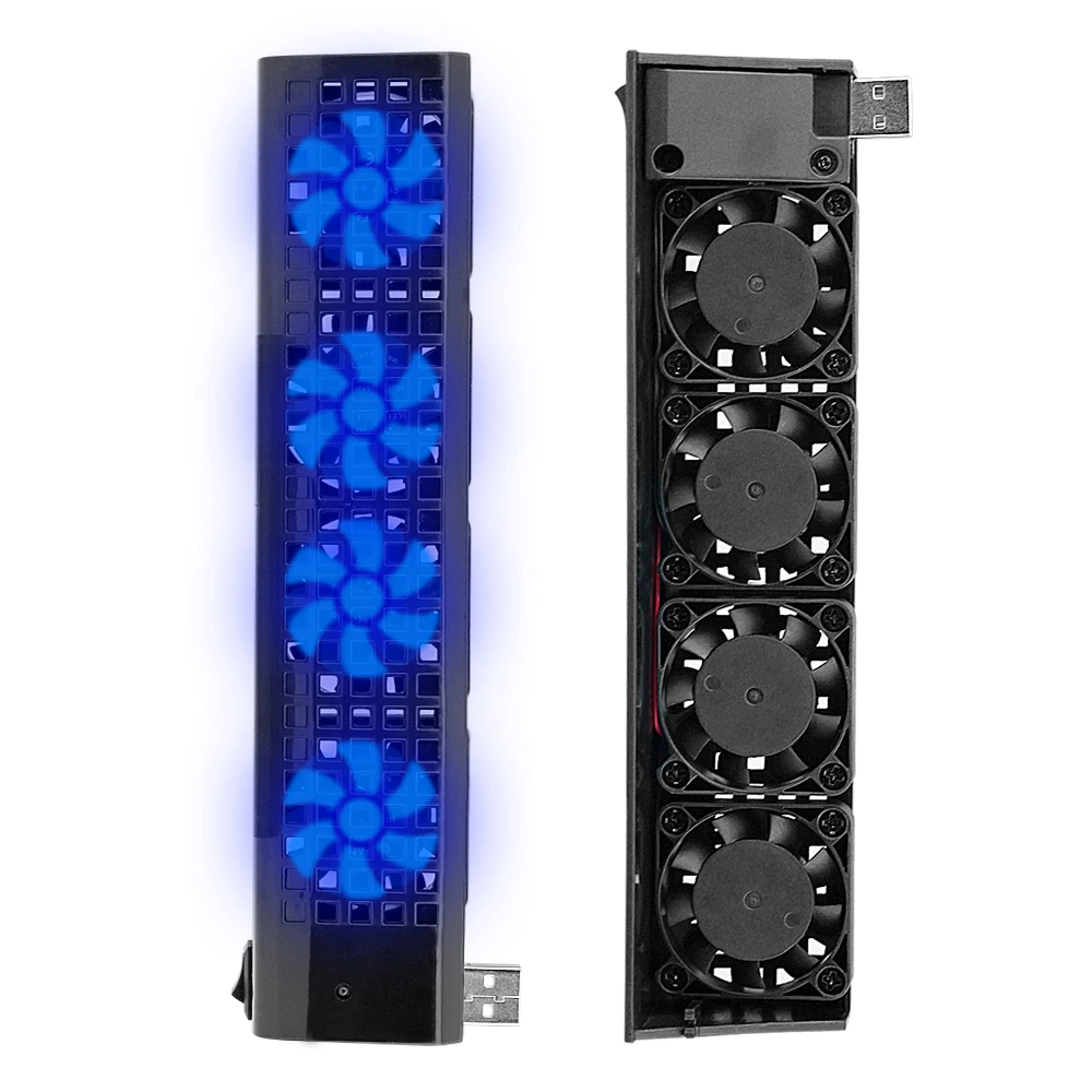 Ostent 1Pc Controllo Della Temperatura Ventole Di Raffreddamento Raffreddamento Usb Macchina Di Raffreddamento A Montaggio Laterale 4 Ventole Per Cons