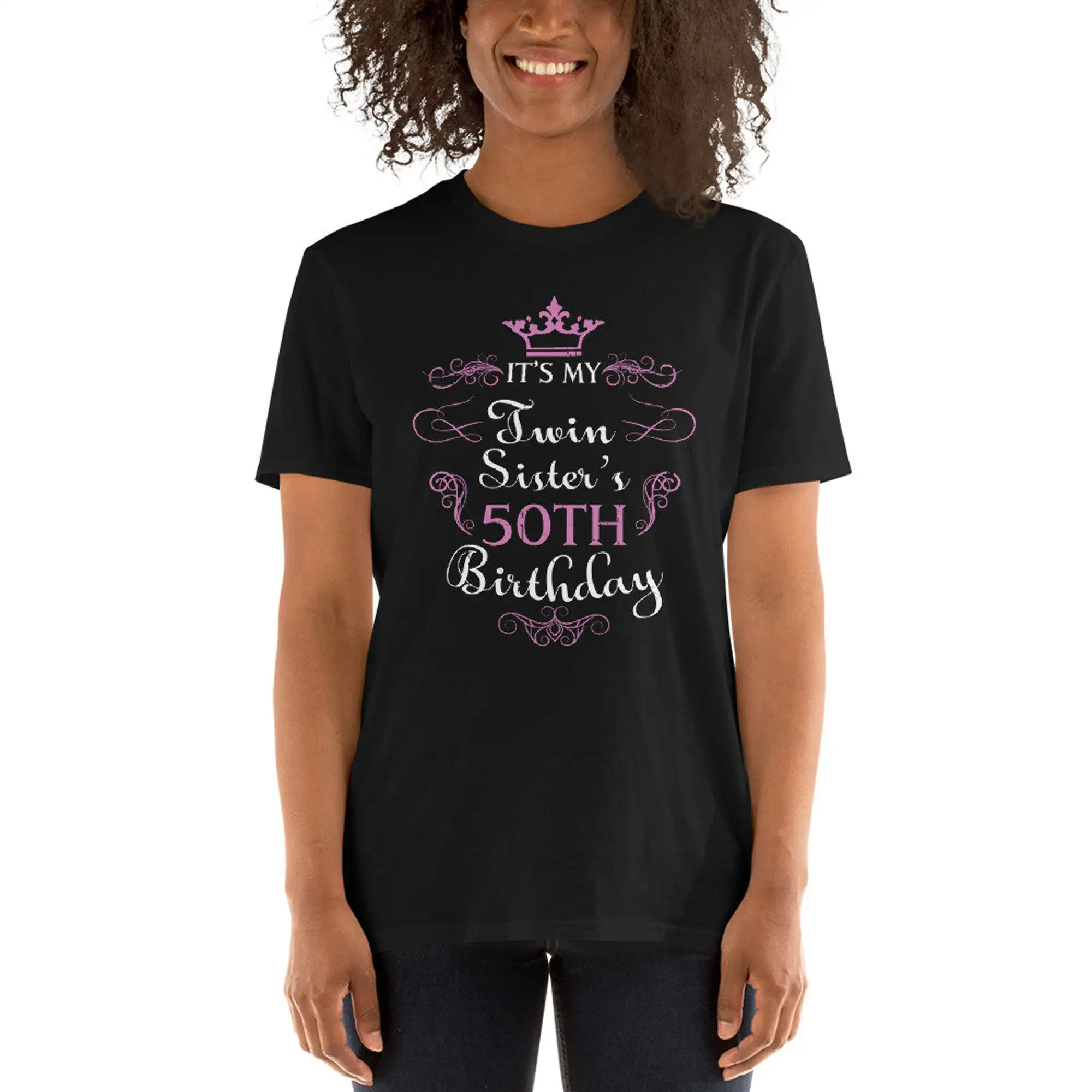 T-Shirt Unisex Per Il Compleanno Del 50Esimo Compleanno Della Sorella Gemellare 50 Anni