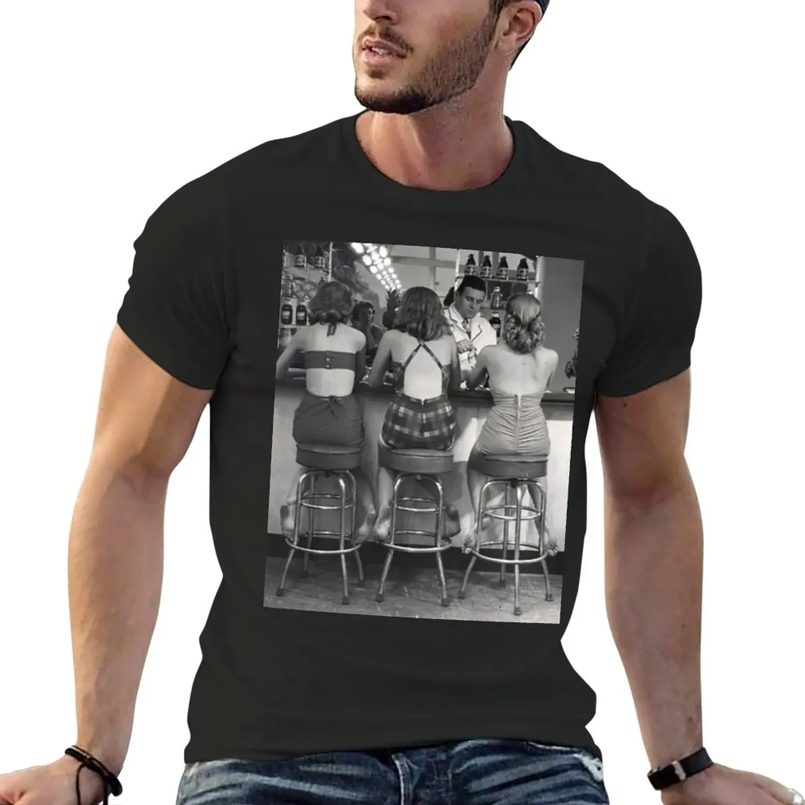 T-Shirt Solarium Sul Tetto Heavyweights Magliette Grafiche Da Uomo Anime