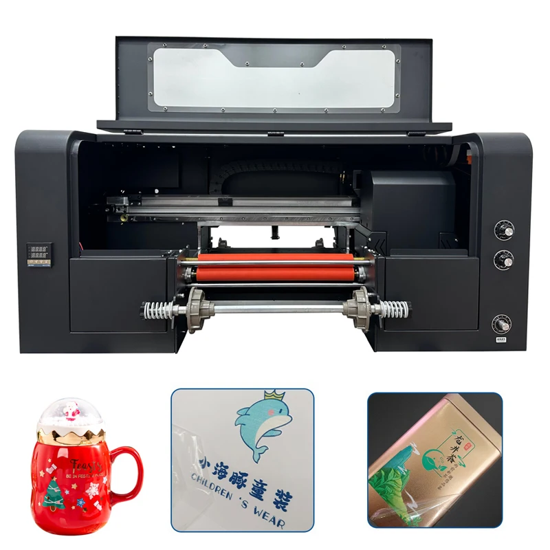 Hot 2 Head Uv Dtf Printer A3 Cup Phone Case Stickers Stampa Di Etichette Laminazione Xp600 Uv Transfer Ab Film 30Cm Stampante Uv Dtf