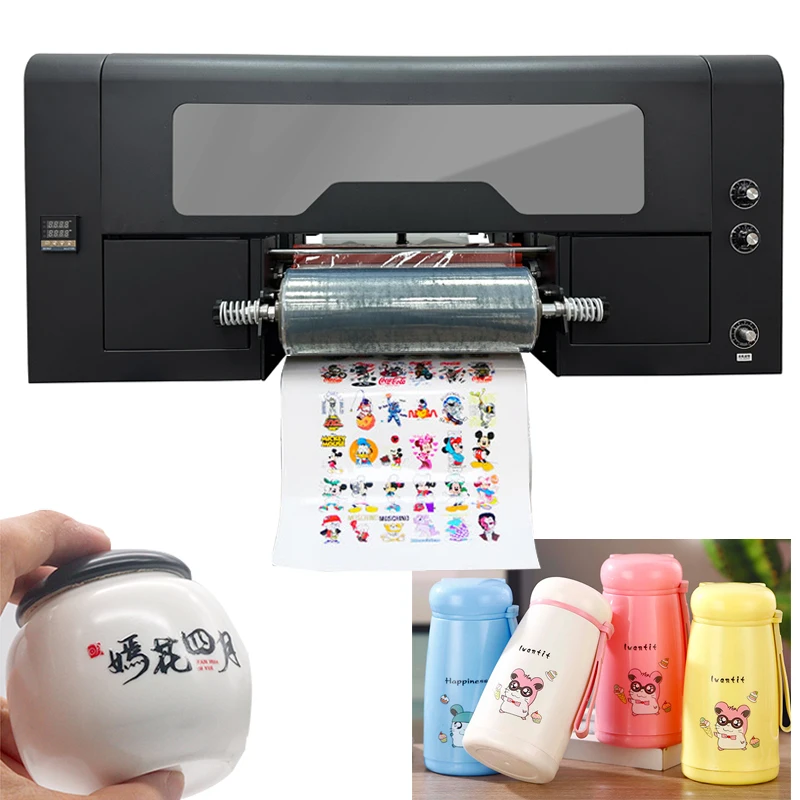 A Buon Mercato Dtg Cup Label Wrap Stickers Stampante Uv Dtf A3 30Cm Dimensioni Doppia Testina Xp600 Vernice Inchiostro Bianco Uv Ab Film Uv Dtf Printe