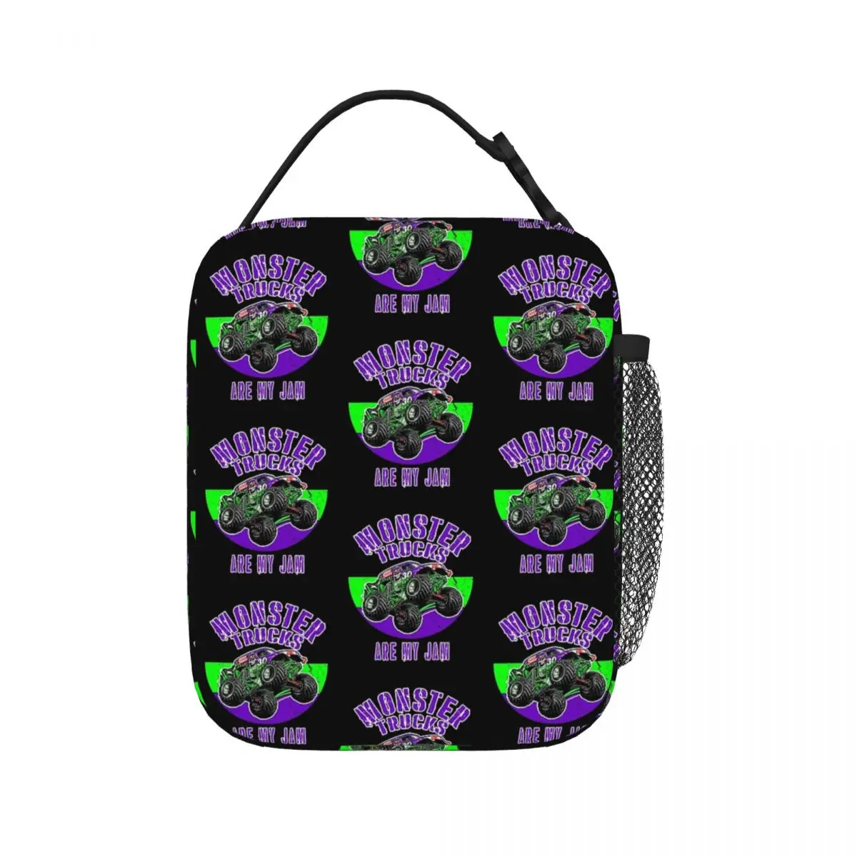 Monster Truck Are My Jam Grave Digger Lunch Bags Isolato Lunch Tote Portable Bento Box Picnic Bags For Woman Work Kids School