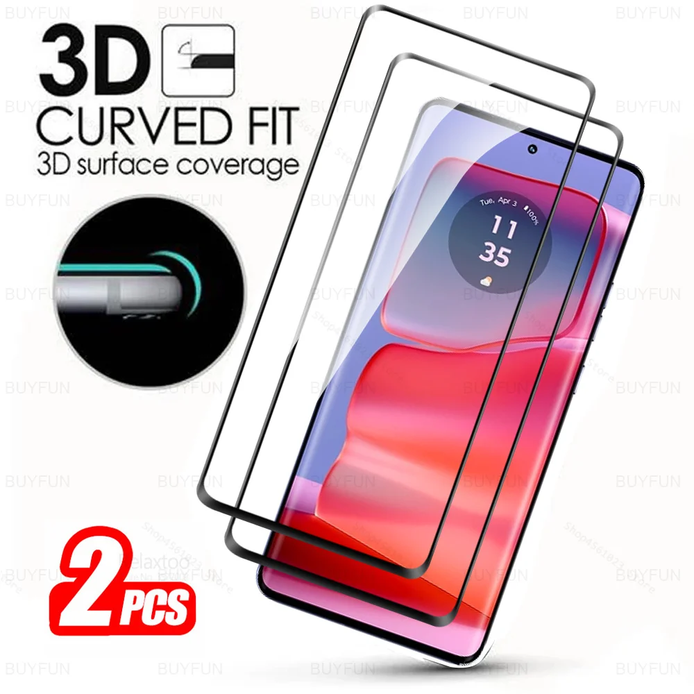 Moto Rola Edge 50 Pro Glass 2Pcs Custodia In Vetro Temperato Per Motorola Edge50 Fusion Ultra 50Pro 50 Fusion 5G Proteggi Schermo Curvo