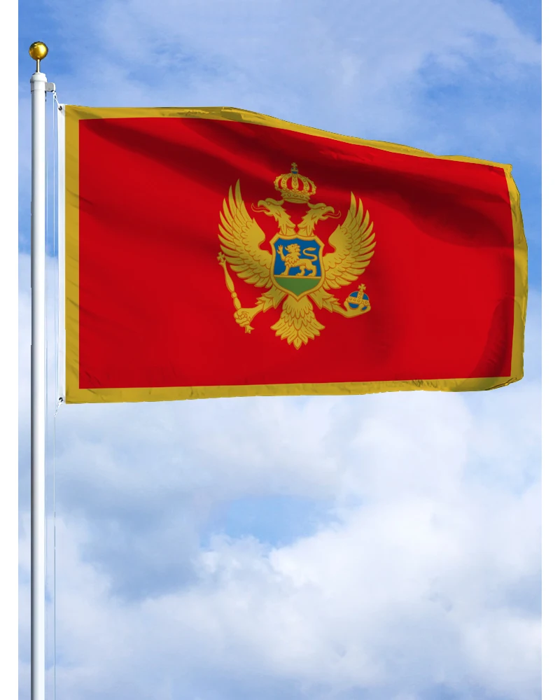 60X90 90X150 120X180Cm Montenegro Emblema Del Montenegro Bandiera In Poliestere Stampato Banner Arazzo Per La Decorazione