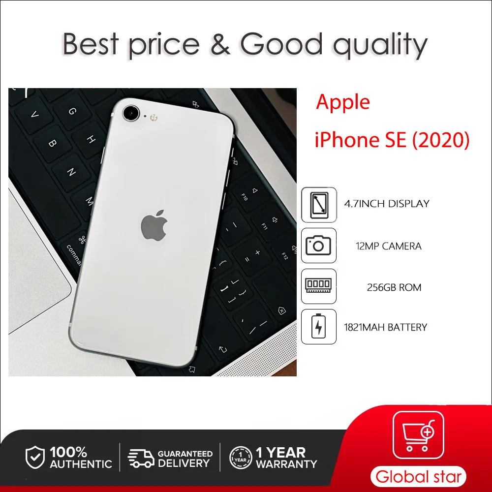 Originale Apple Iphone Se (2020) Sbloccato Usato Ios A13 4.7 "64/128/256Gb Rom 1821Mah Cellulare 12Mp Smartphone Con Impronte Digitali