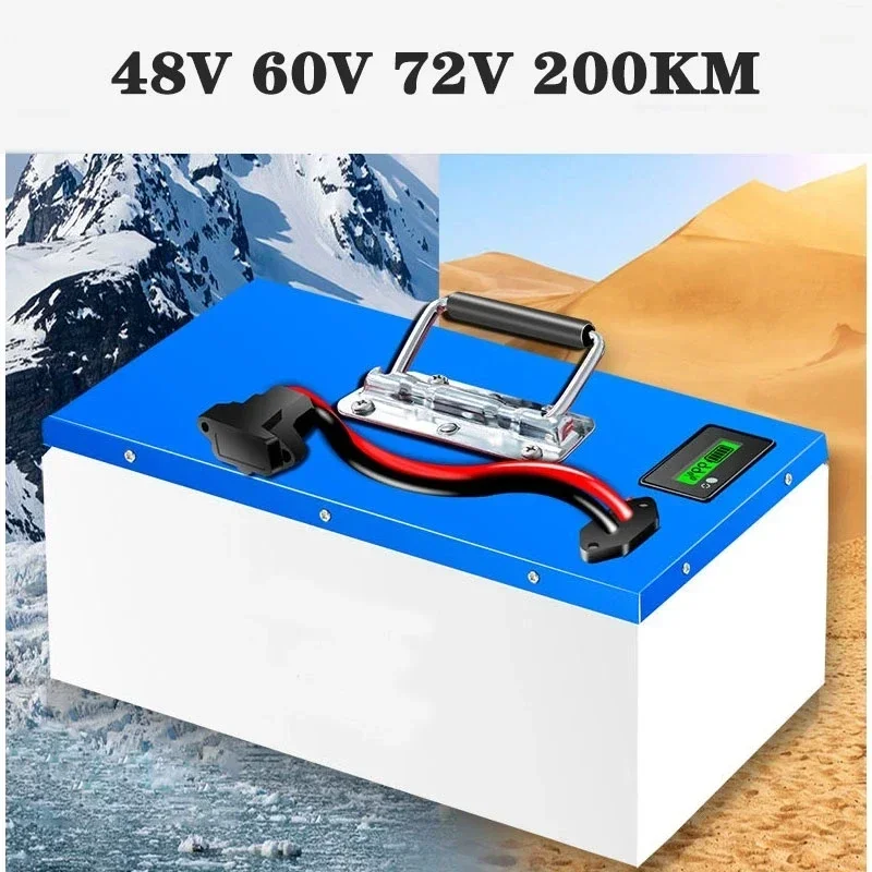 Bateria De Litio Para Vehitculo Eletctrico, Capacidad De 200Km, Bateria De Litio Para Triciclo, Motocicleta Eletctrica, 60 V72Vsuper