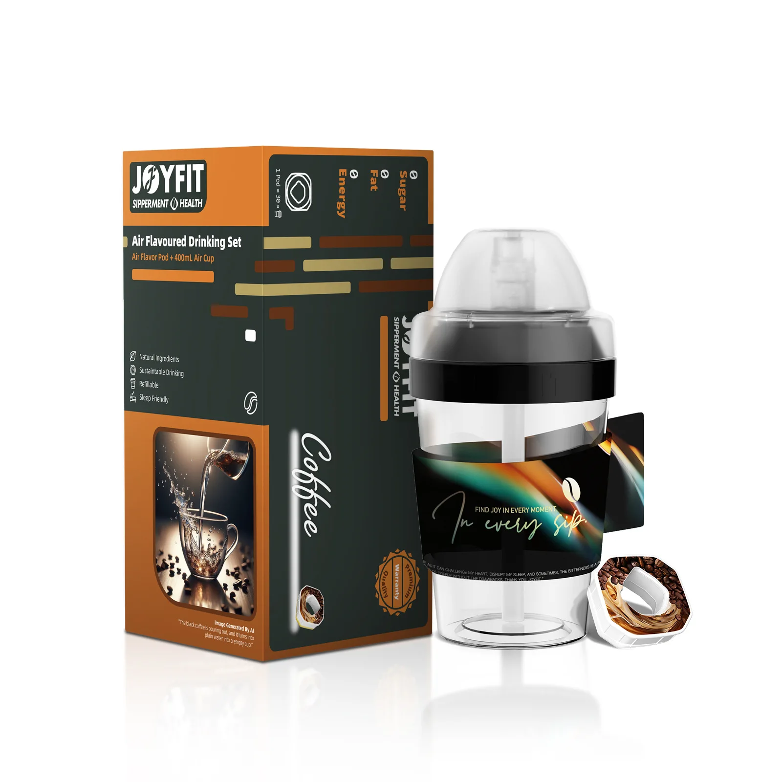 Nuova Bottiglia D'Acqua Air Up Da 400Ml Con Cialde Air Up Tazza Da Caffè Shaker Cup Tazza Per Acqua Sportiva Tazza Per Miscelazione Portatile 0 Zucche