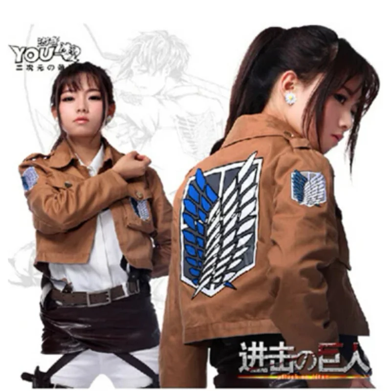 Attack On Titan Jacket Shingeki No Kyjin Jacket Eton Cosplay Costume Jacket Qualsiasi Dimensione Alta Qualità Eren Levi