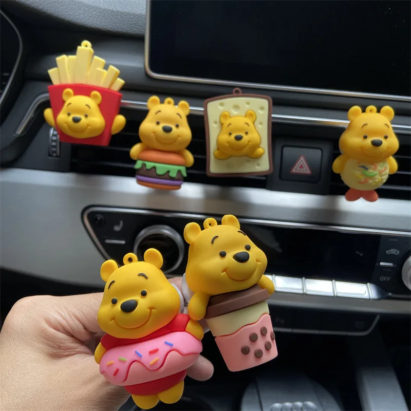 Cute Car Air Outlet Clip Anime Sweetmeats Pooh Bear Fragrance Decor Kawaii Divertenti Ornamenti Auto Aromaterapia Accessori Voiture