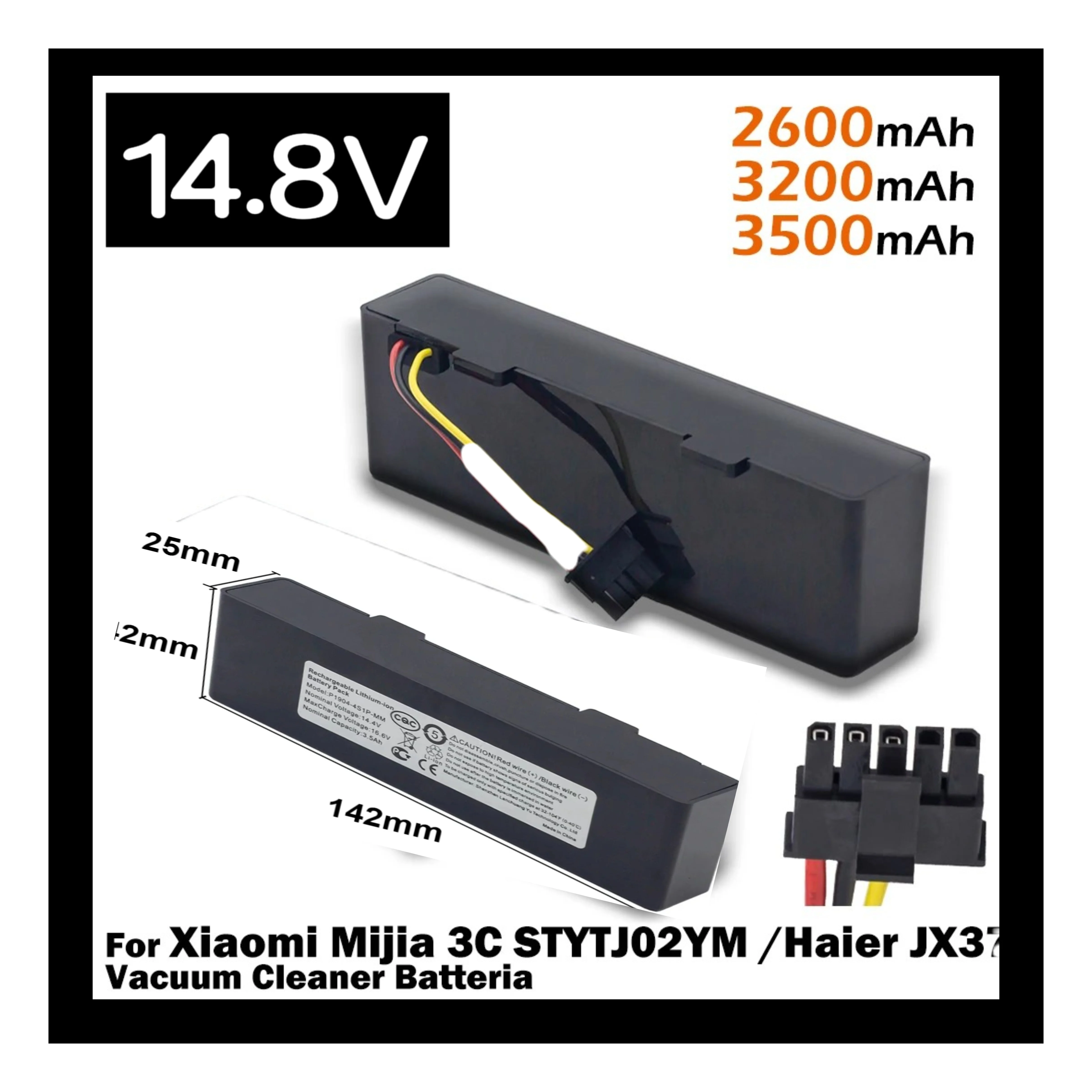 Spedizione Gratuita Xiaomi Mijia3C Batteria Ricaricabile 14.8V Robot Spazzante E Lavapavimenti Haier Jx37 Aspirapolvere Batteria