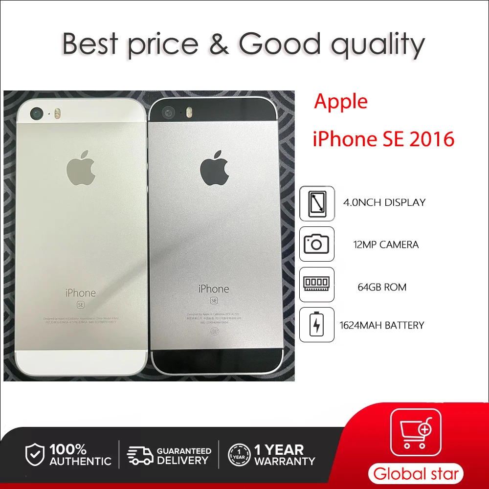 Originale Apple Iphone Se Sbloccato Usato Ios A9 4.0 "16/32/64/128Gb Rom Cellulare 12Mp Smartphone Con Impronte Digitali