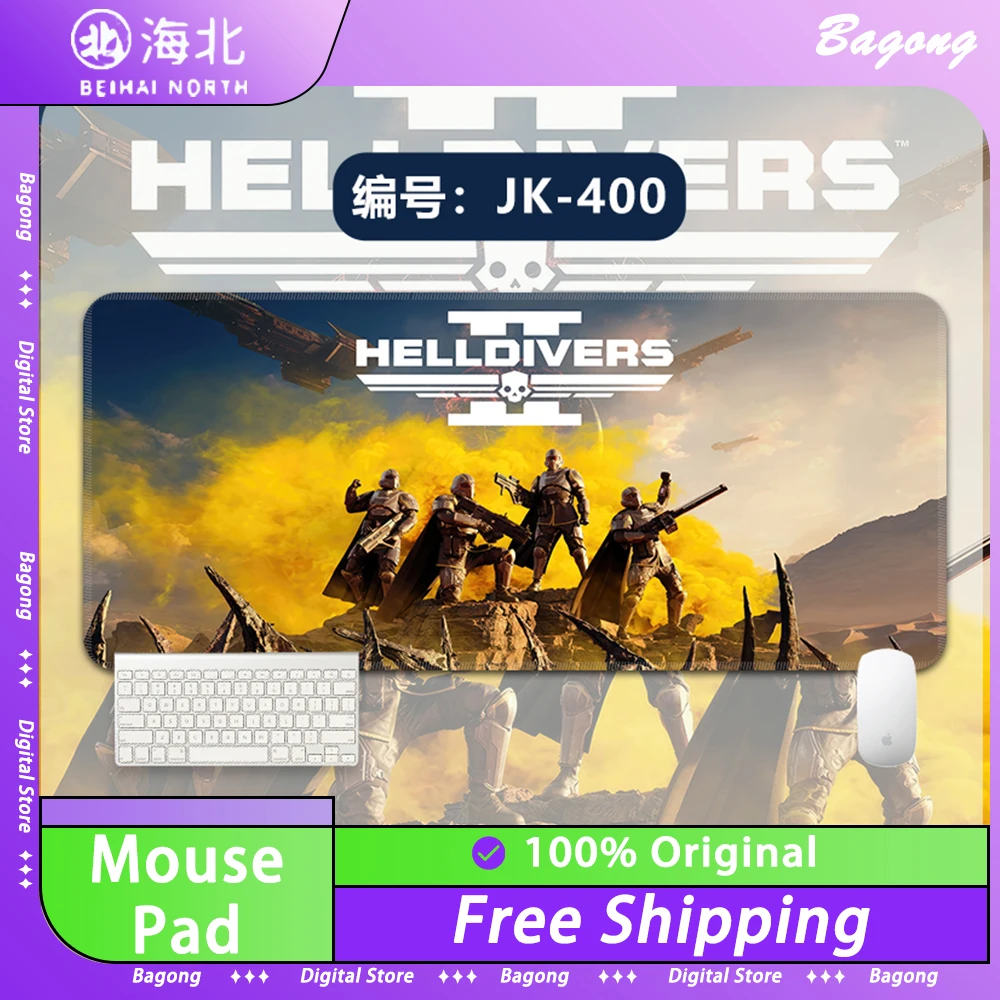 Beihai North Helldivers 2 Tappetino Per Mouse Da Gioco E-Sports Tappetino Per Mouse In Gomma 3Mm Di Spessore 900X400Mm 800X300Mm Accessori Per Pc Da G