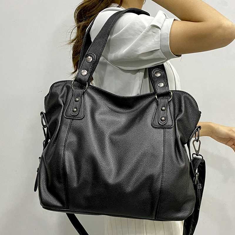 Borsa Hobo Femminile Borse A Tracolla Di Grande Capacità Big Stylsih Tote Bag Ladies Soft Leather Hobos Messenger Bags Borsa Shopper Donna