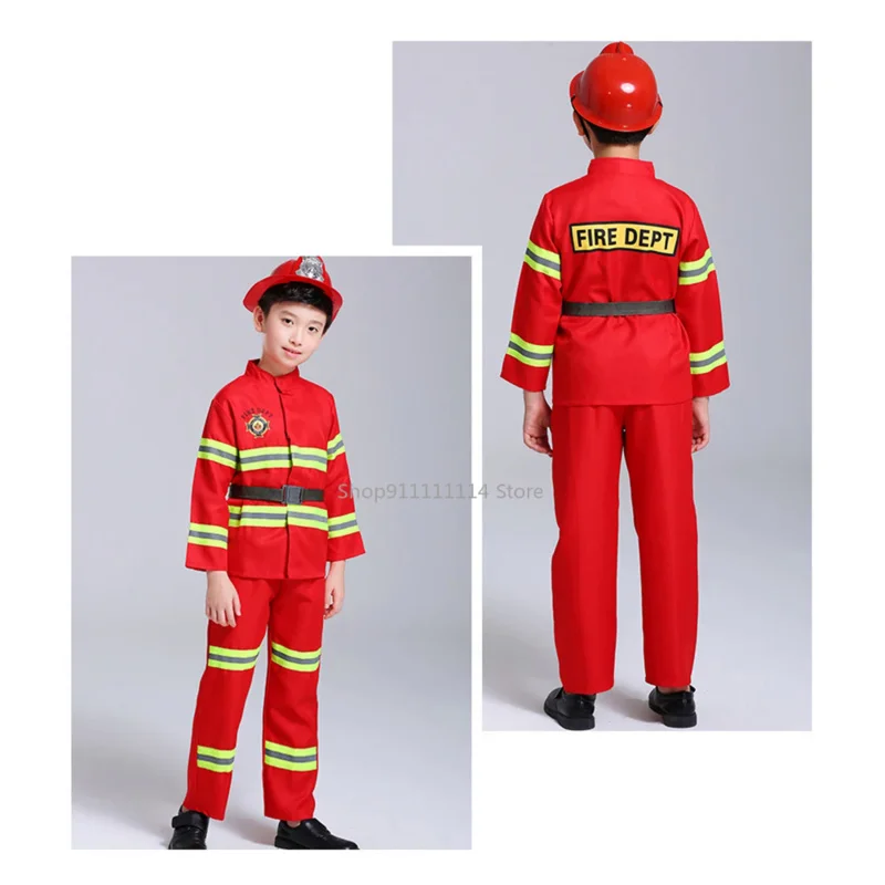 Pompiere Kids Uniform Car Tent Sam Cosplay Bambini Luxury Firefighter Water Gun Toys Puntelli Set Boy Girl Halloween Costume Gift
