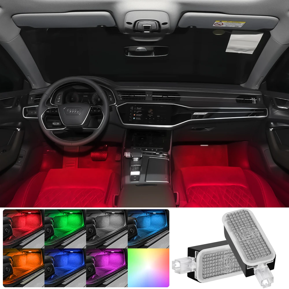 Led Car Footwell Lamps Touch Sensing Atmosphere Lights Accessori Per La Decorazione D'Interni Auto Per Audi A1 A3 8P A4 B5 B6 Q5 A6 A5