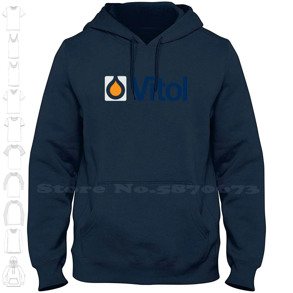 Vitol Logo Abbigliamento Unisex Felpa 100% Cotone Felpa Con Cappuccio Grafica Con Logo Del Marchio Stampato