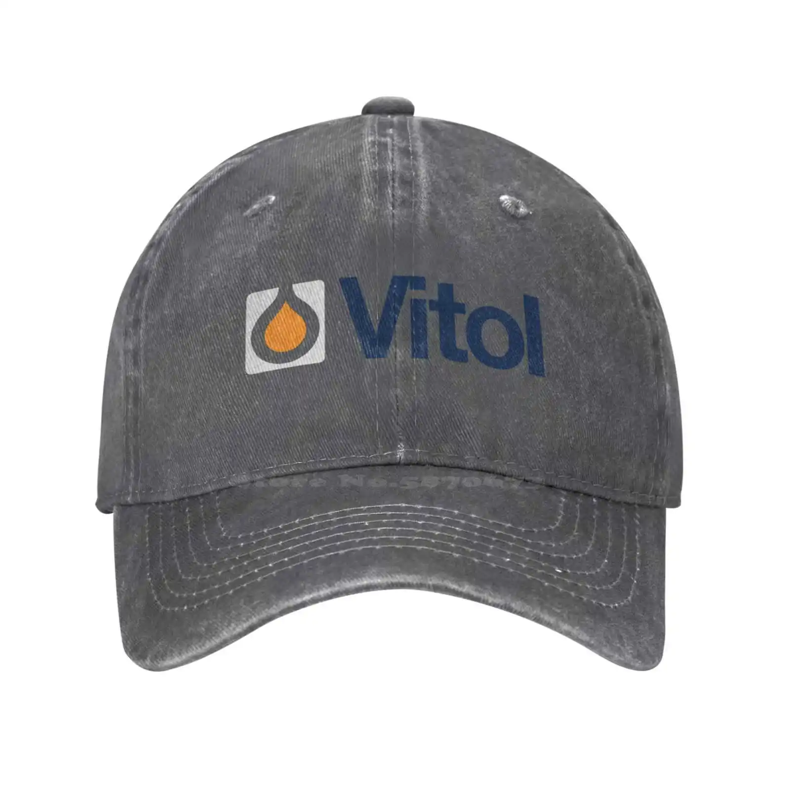 Vitol Logo Stampato Logo Del Marchio Grafico Berretto In Denim Di Alta Qualità Berretto Da Baseball Lavorato A Maglia