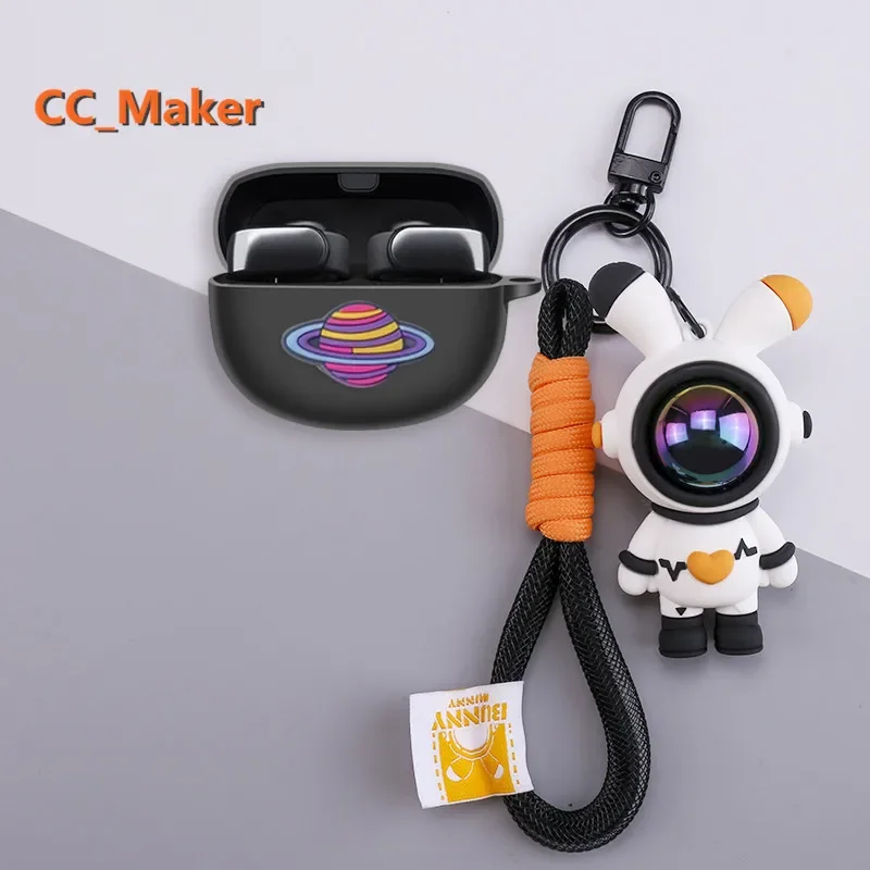 Per Bose Ultra Open Earbuds Case Cartoon Bear Astronaut Bose Ultra Open Earbuds Cover Protettiva Cute Piggy Portachiavi Ciondolo